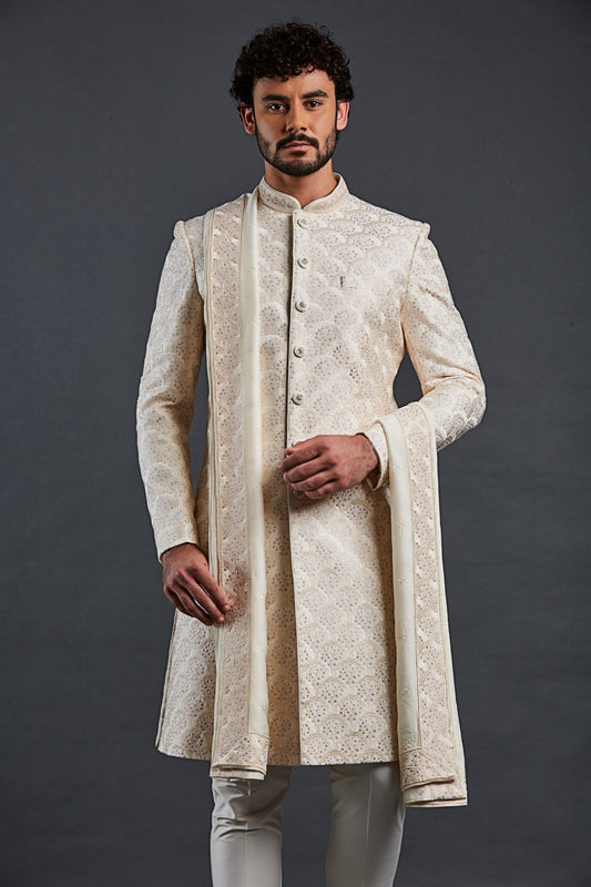 Cream Colour Sherwani(ME-MSRW_IW-21)