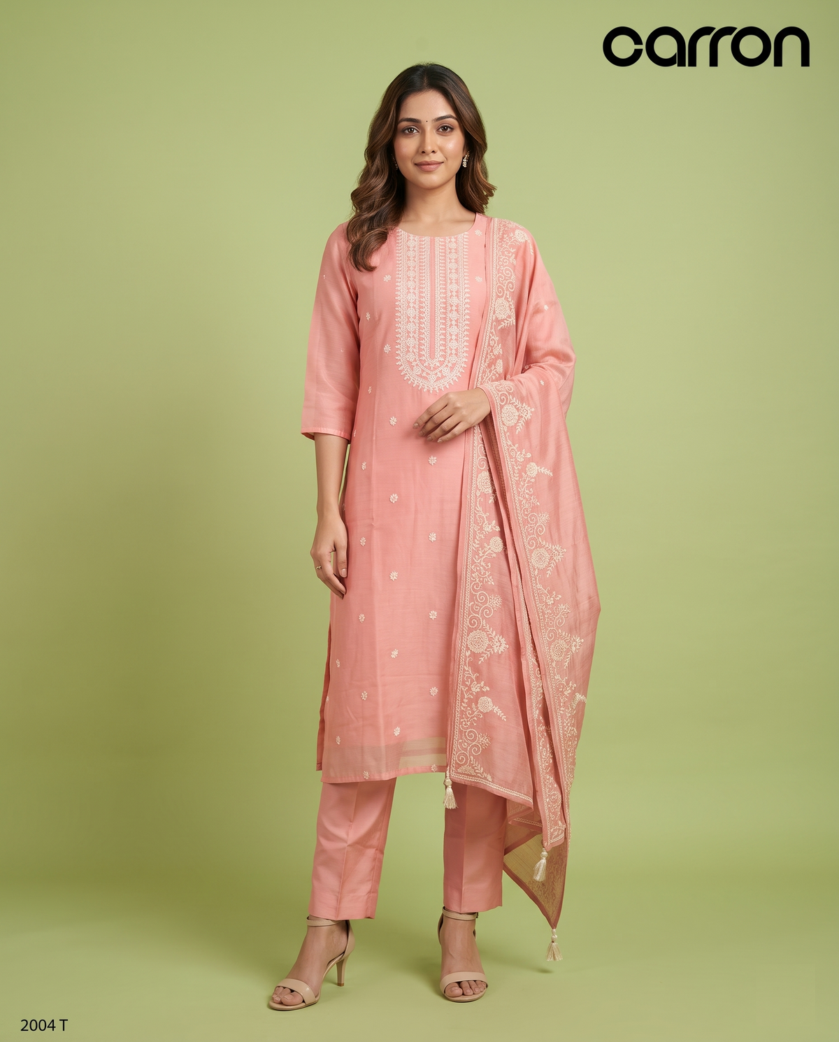 Peach Colour Kurti Set(LC-WKIS_2004 T)