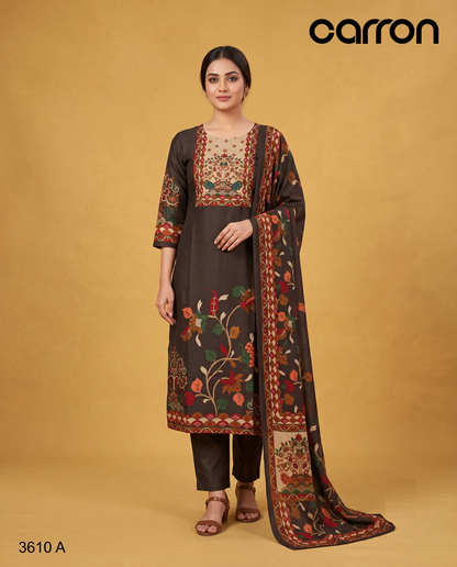 Brown Colour Kurti Set(LC-WKIS_3610 A)