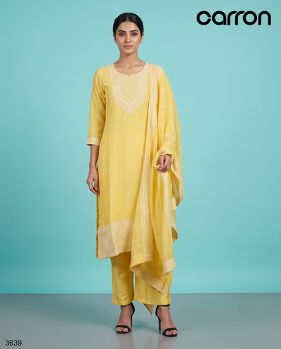 Yellow Colour Kurti Set(LC-WKIS_3639)