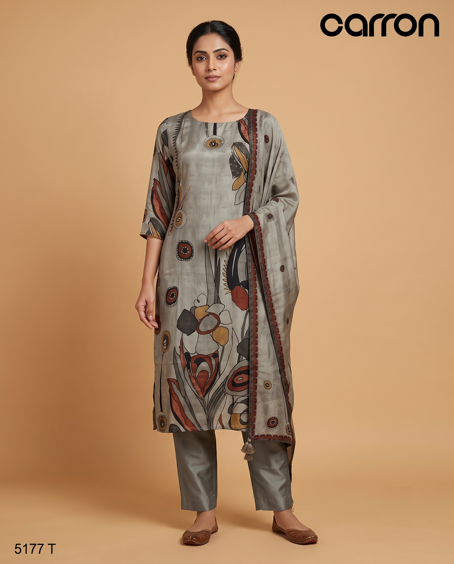 Green & Grey Colour Kurti Set(LC-WKIS_5177 T)