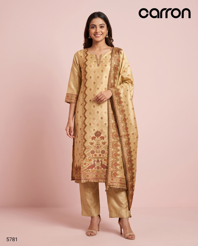 Gold Colour Kurti Set(LC-WKIS_5781)
