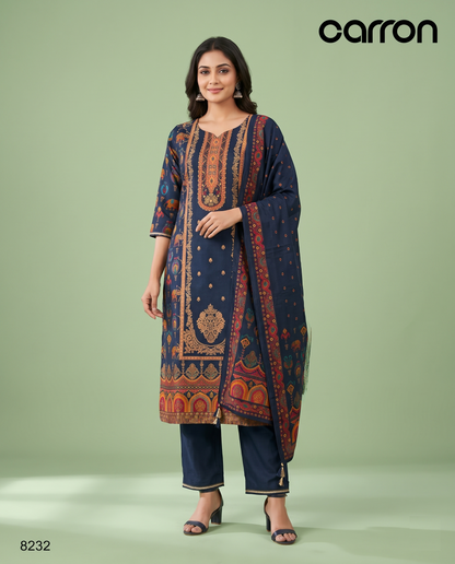 Navy Blue Colour Kurti Set(LC-WKIS_8232)