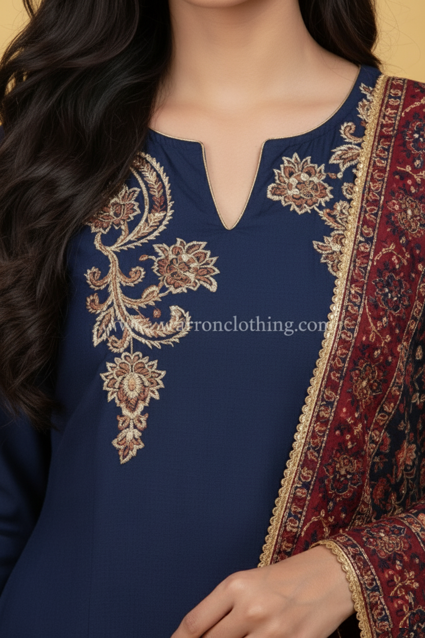 Blue Colour Kurti Set(LC-WKIS_10393)