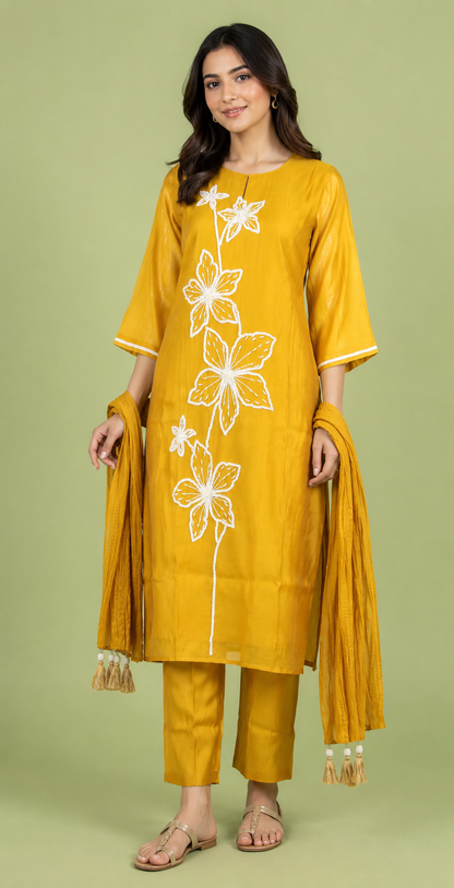 Gold Colour Kurti Set(LC-WKIS_1421)