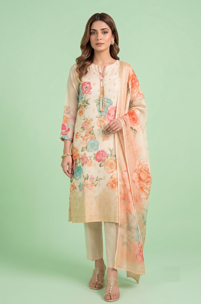 Beige Colour Kurti Set(LC-WKIS_3601.A)