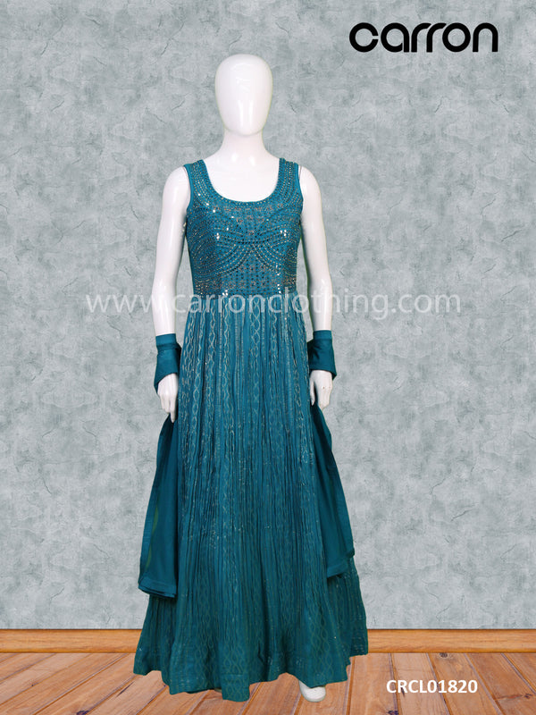 Blue Colour Floor Length Gown (LE-WGWN_2157 )