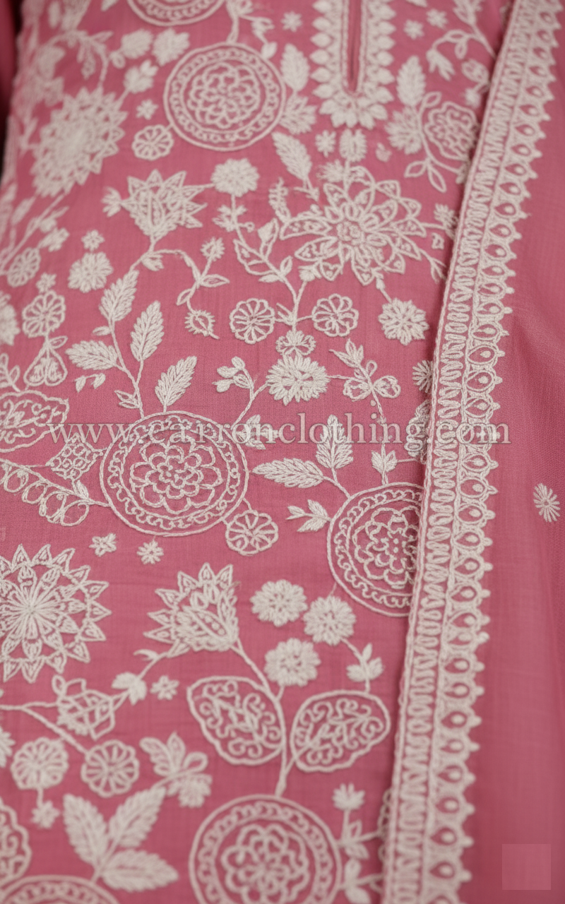Onion Pink Colour Plazo Set(LE-WPZS_2837)