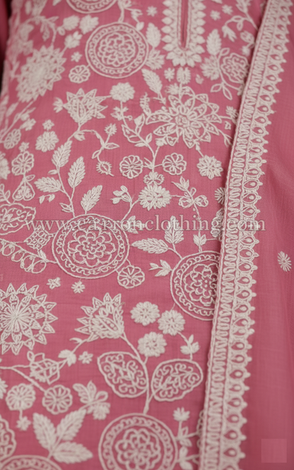 Onion Pink Colour Plazo Set(LE-WPZS_2837)