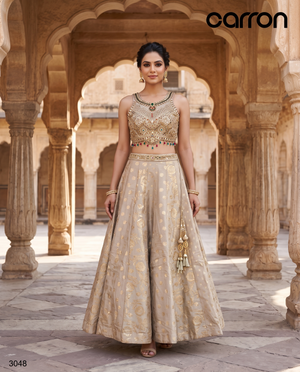 Beige Colour Ghaghra Choli(LE-WGHC_3048)
