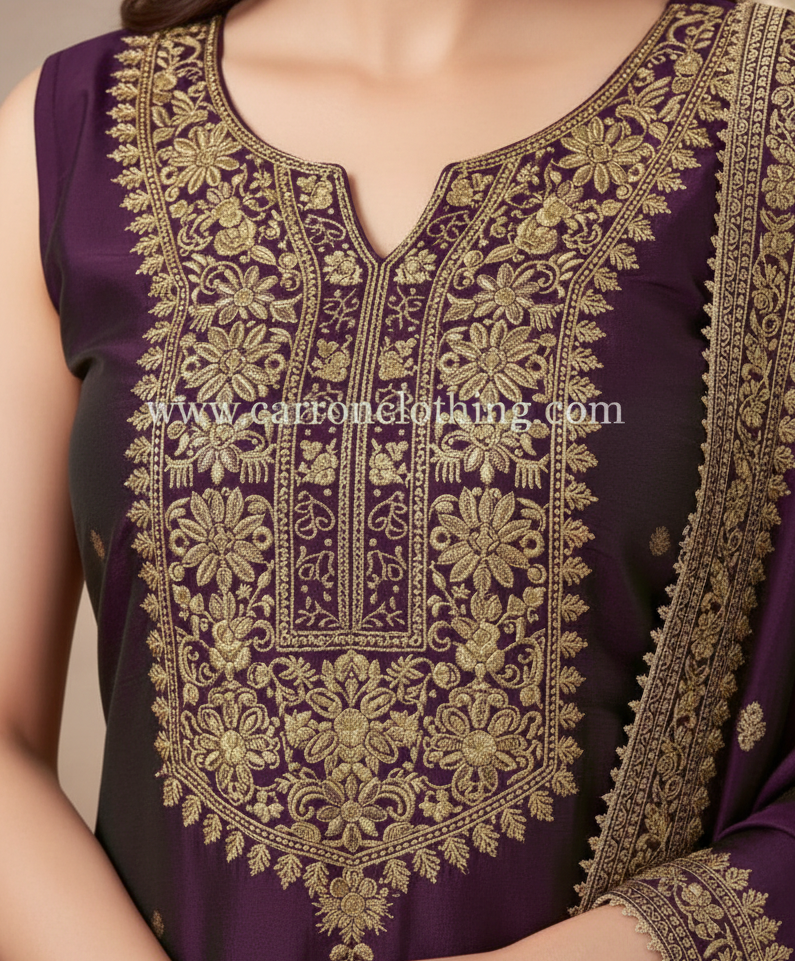 Wine Colour Pant Set(LE-WPNS_3488)