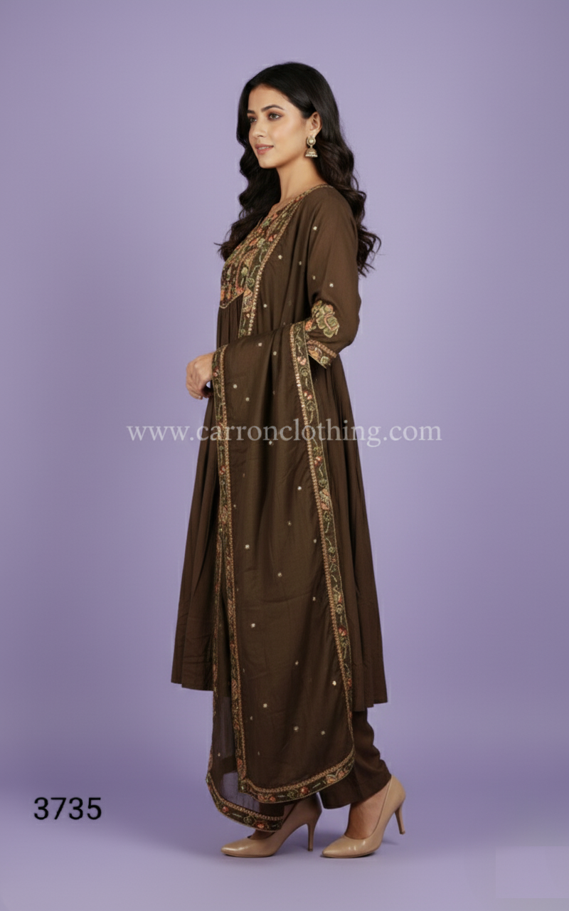 Green Colour Kurti Set(LC-WKIS_3735)