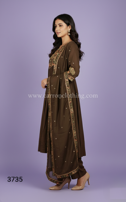 Green Colour Kurti Set(LC-WKIS_3735)