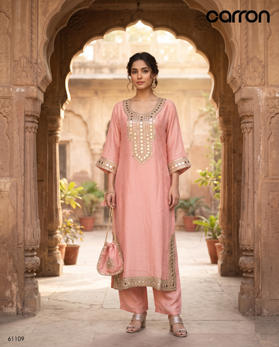 Pink Colour Pant Set(LE-WPNS_61109)