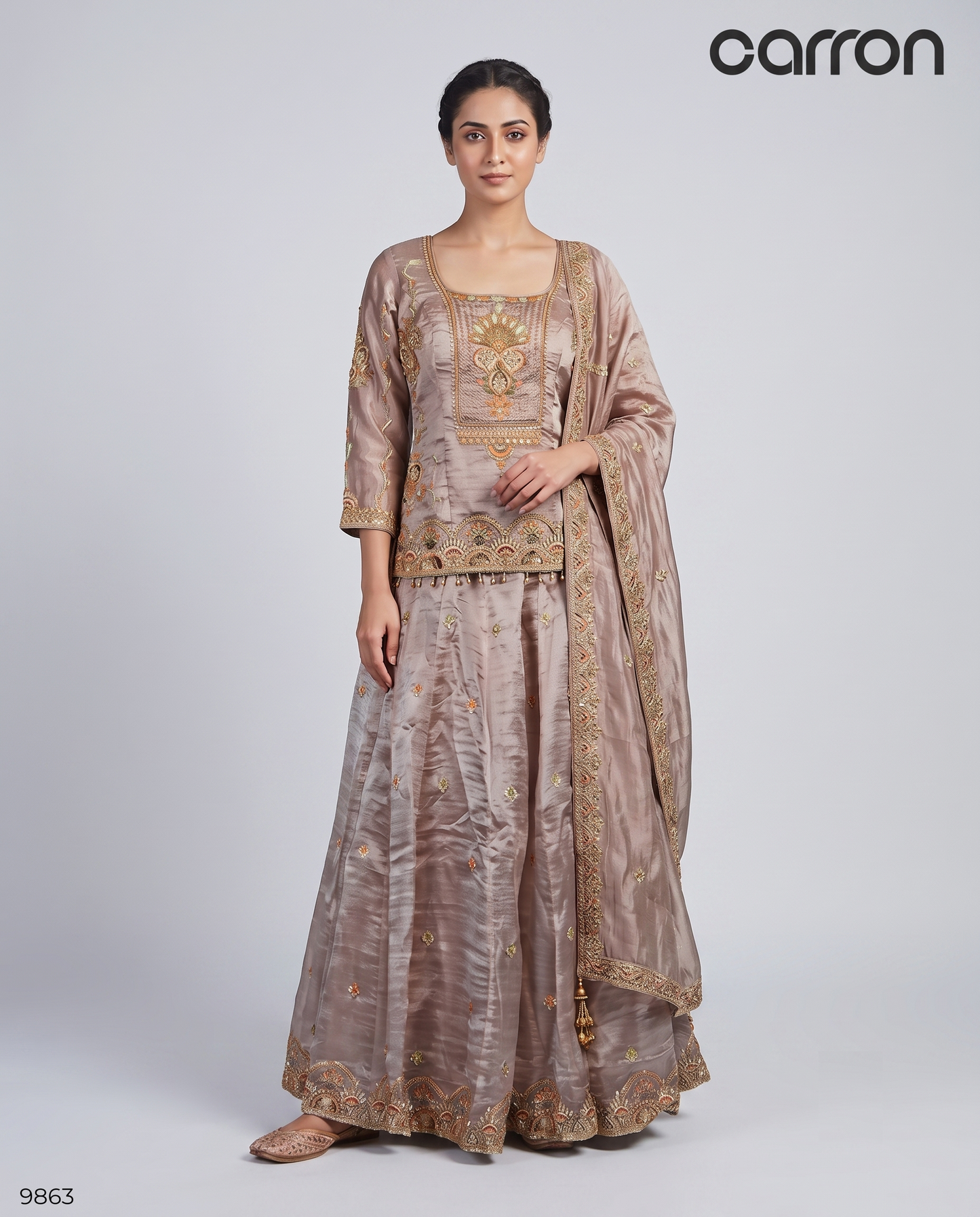Onion Pink Colour Ghaghra Choli(LE-WGHC_9863)