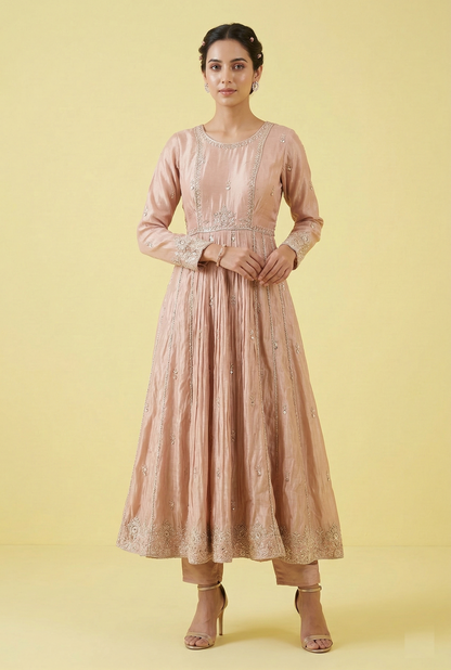 Peach Colour Pant Set(LE-WPNS_2898)