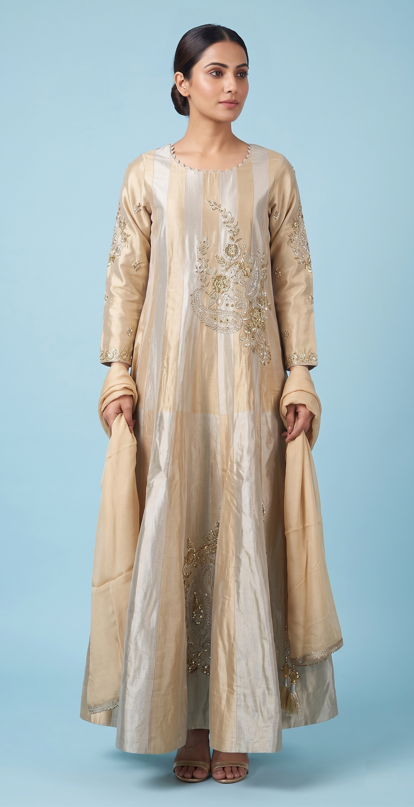 Chickoo Colour Anarkali Gown(LE-WANK_3075)
