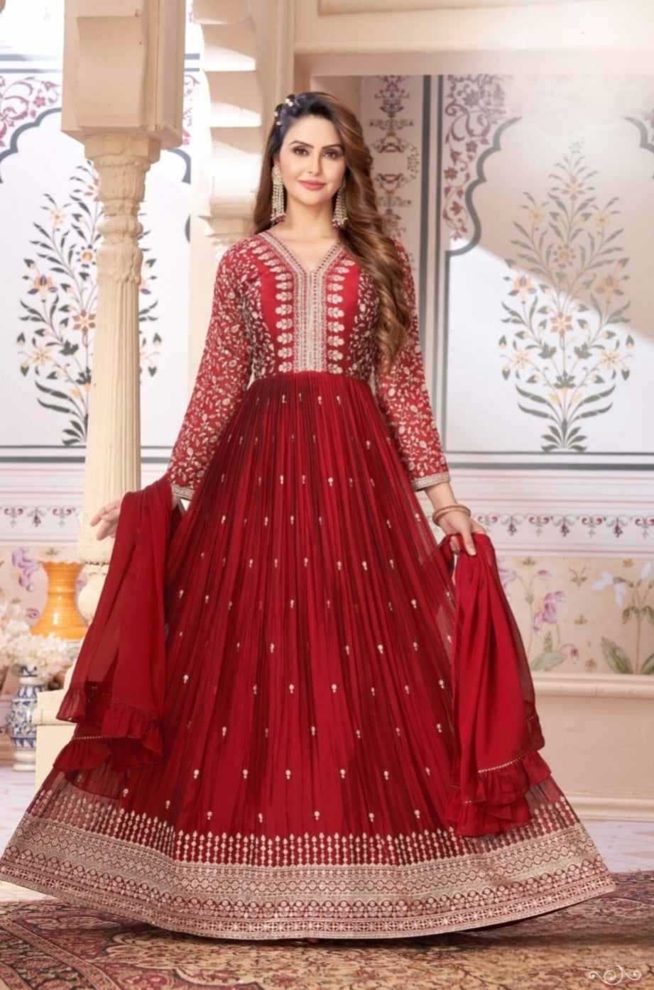 Maroon Colour Long Gown Anarkali(LE-WANK_3363)