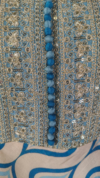 Blue Colour Anarkali Gown(LE-WANK_3455)