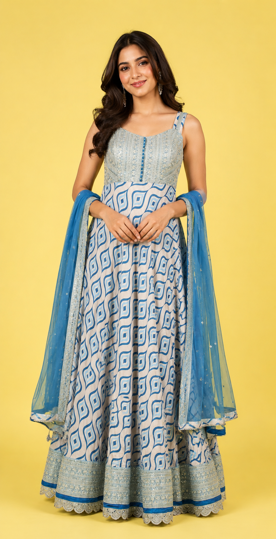 Blue Colour Anarkali Gown(LE-WANK_3455)
