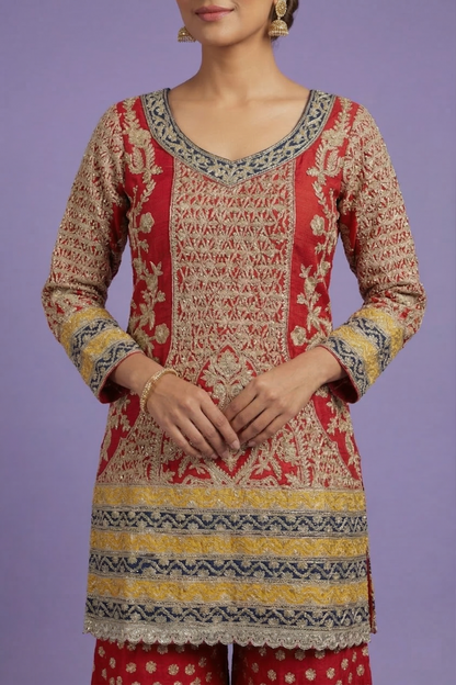 Rani Colour Gharara Set(LE-WGHA_1234)