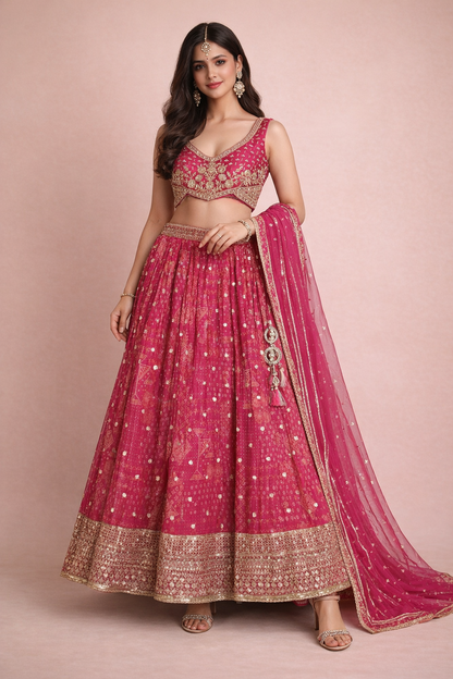 Rani Colour Ghaghra Choli(LE-WGHC_3590)