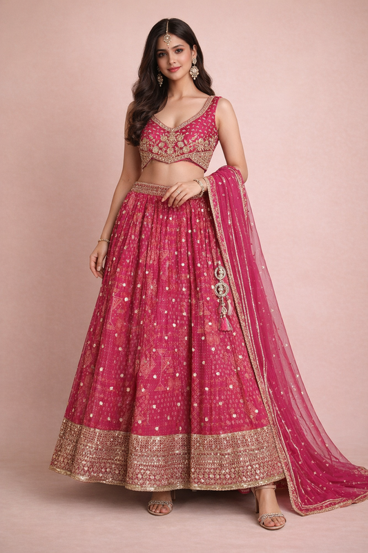 Rani Colour Ghaghra Choli(LE-WGHC_3590)