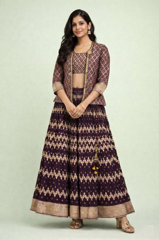 Mangenta Colour Ghaghra Choli(LE-WGHC_SAMEERA)