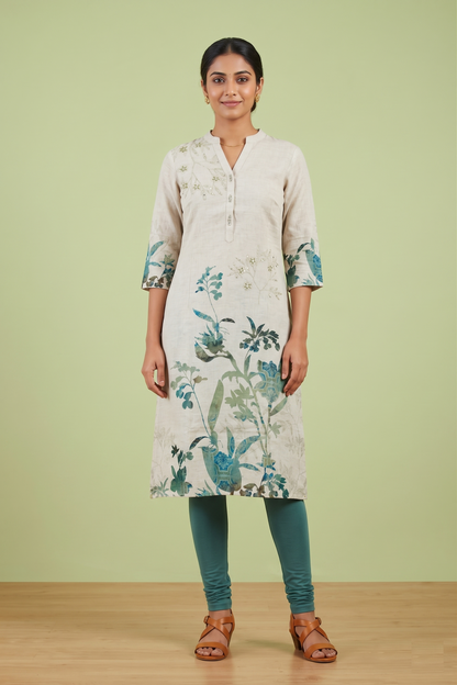 Ivory Colour Only Kurti(LC-WKIC_7008)