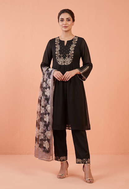 Olive Green Colour Kurti Set(LC-WKIS_10524)