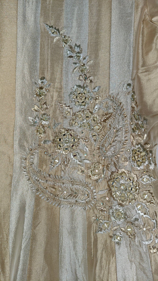 Chickoo Colour Pant Set Short Anarkali(LE-WPNS_3075)