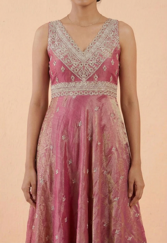 Mangenta Colour Short Anarkali Set(LE-WANK_30362)