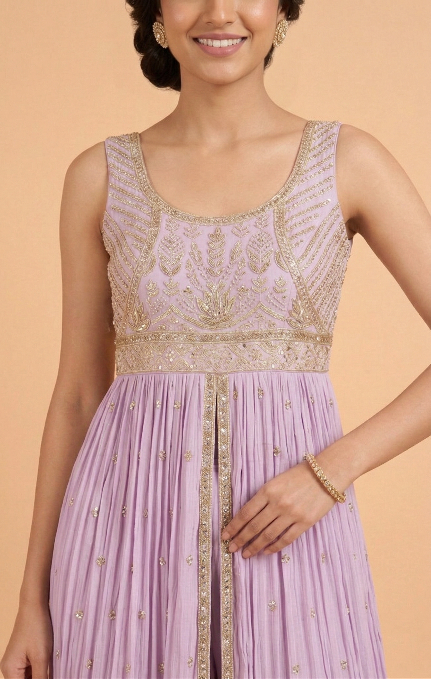 Lavender Colour Plazo Set(LE-WPZS_80128)