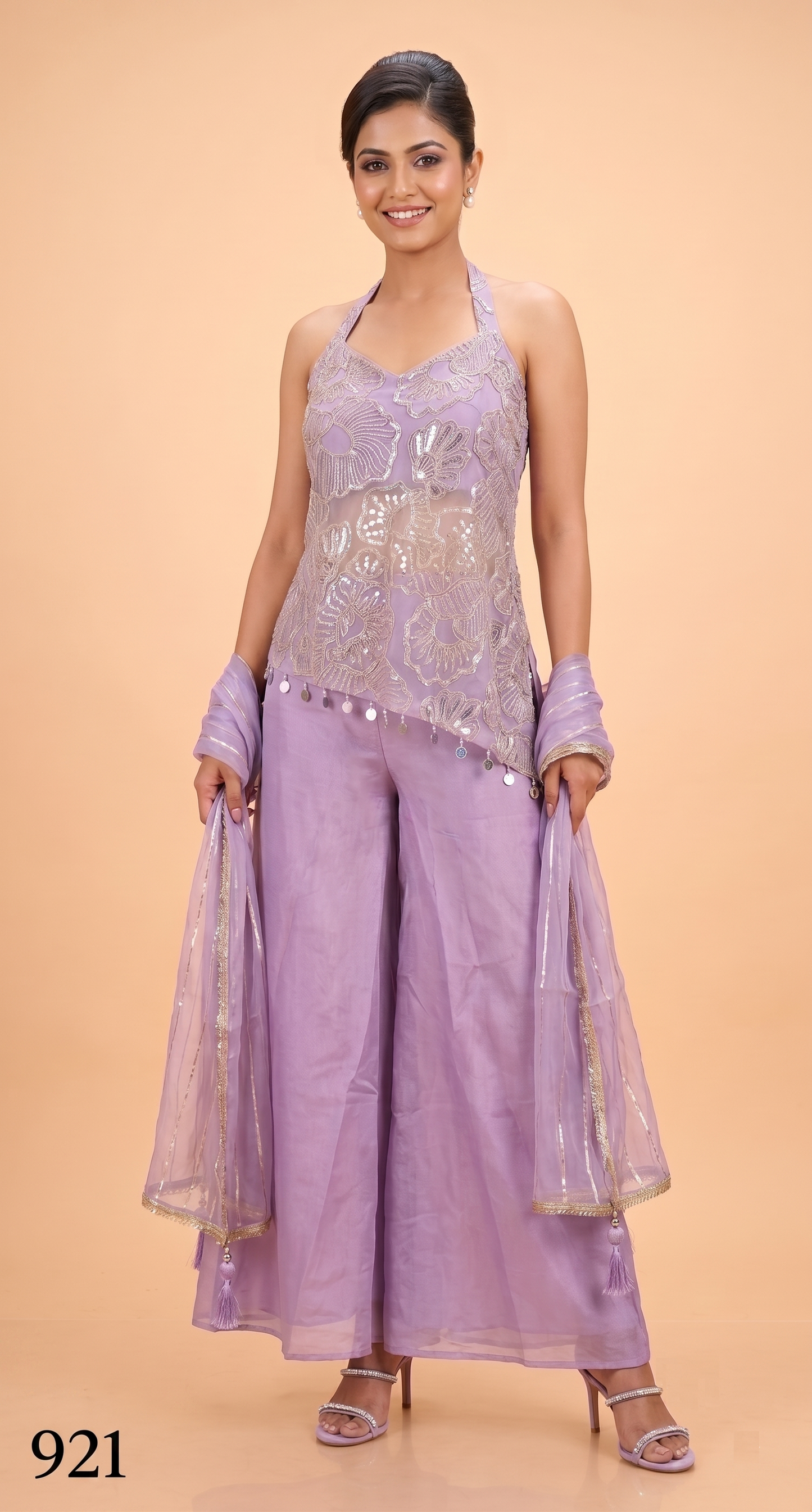 Purple Colour Plazo Set(LE-WPZS_921)