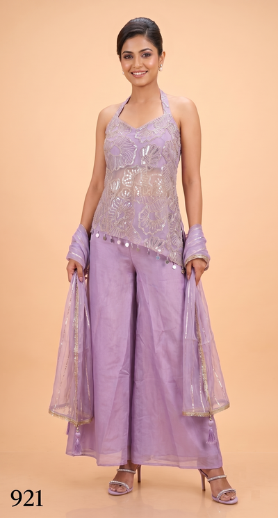 Purple Colour Plazo Set(LE-WPZS_921)