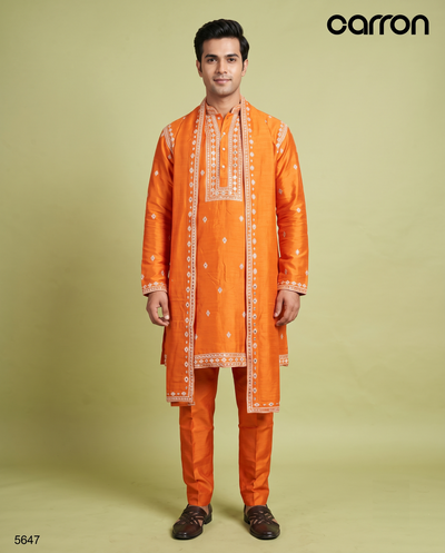 Orange Colour Kurta Set(ME-MKUS_5624)