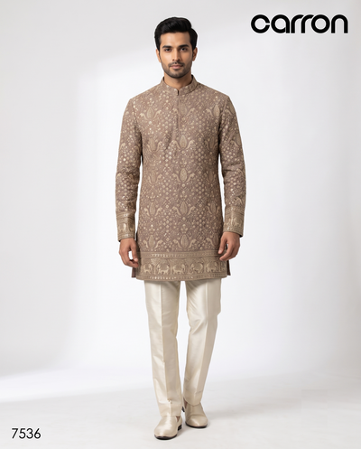Fawn Colour Kurta Set(ME-MKUS_7536)