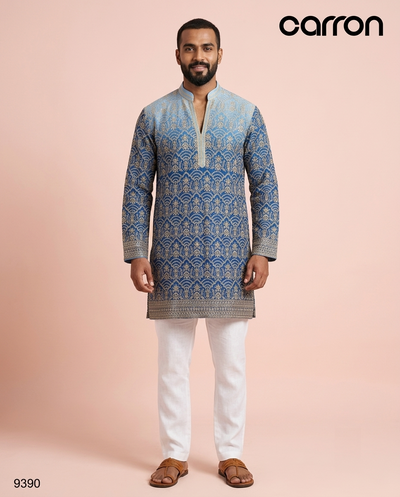 Sky Blue Colour Kurta Set(ME-MKUS_9390)