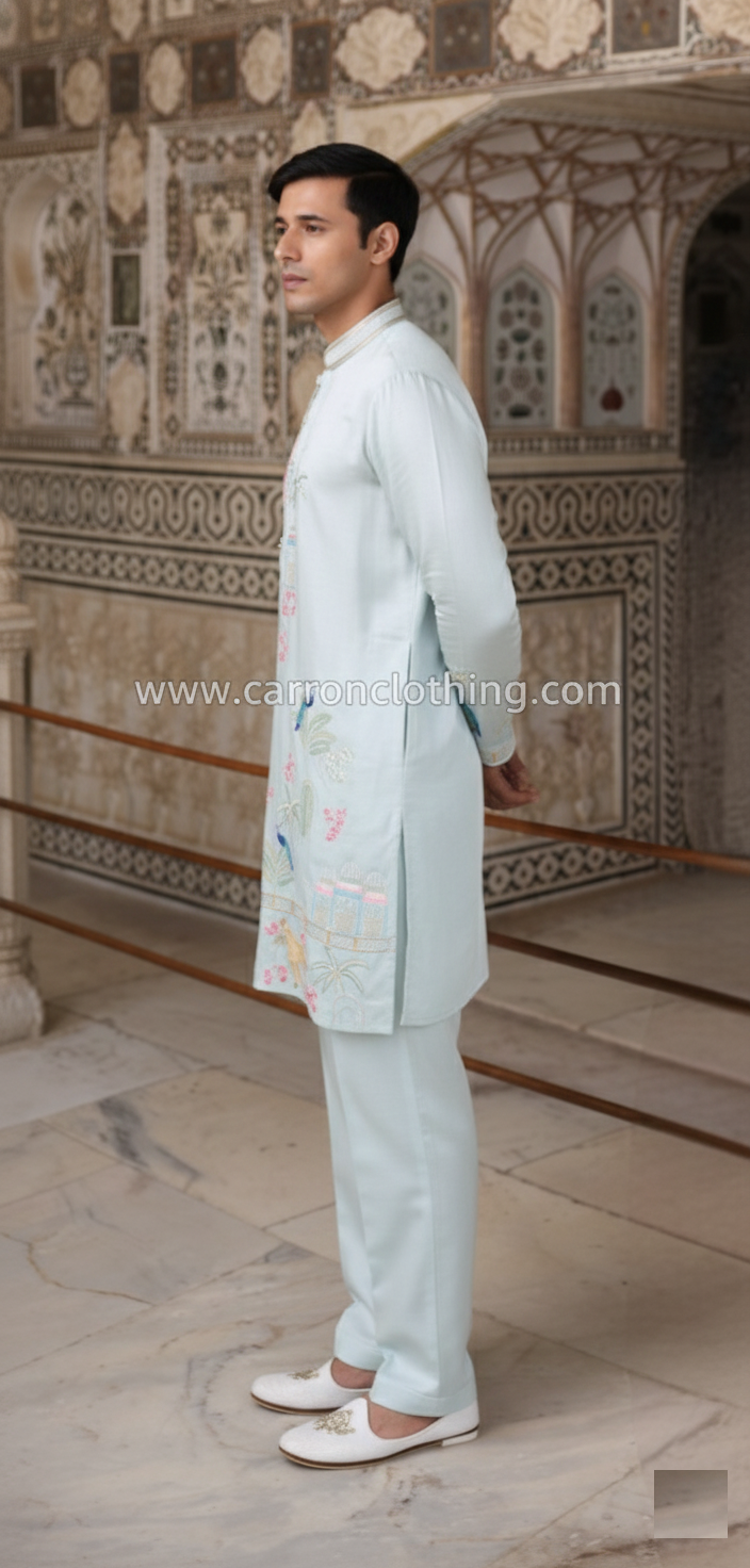 Aqua Colour Kurta Set(ME-MKUS_AW 10396 KF 29)