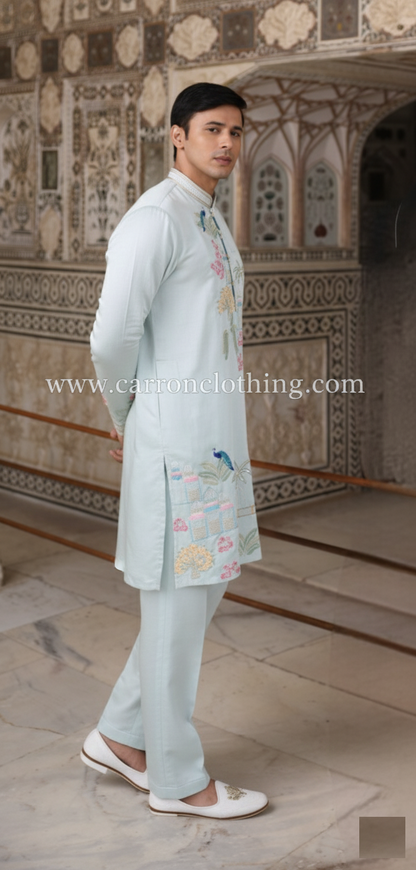 Aqua Colour Kurta Set(ME-MKUS_AW 10396 KF 29)