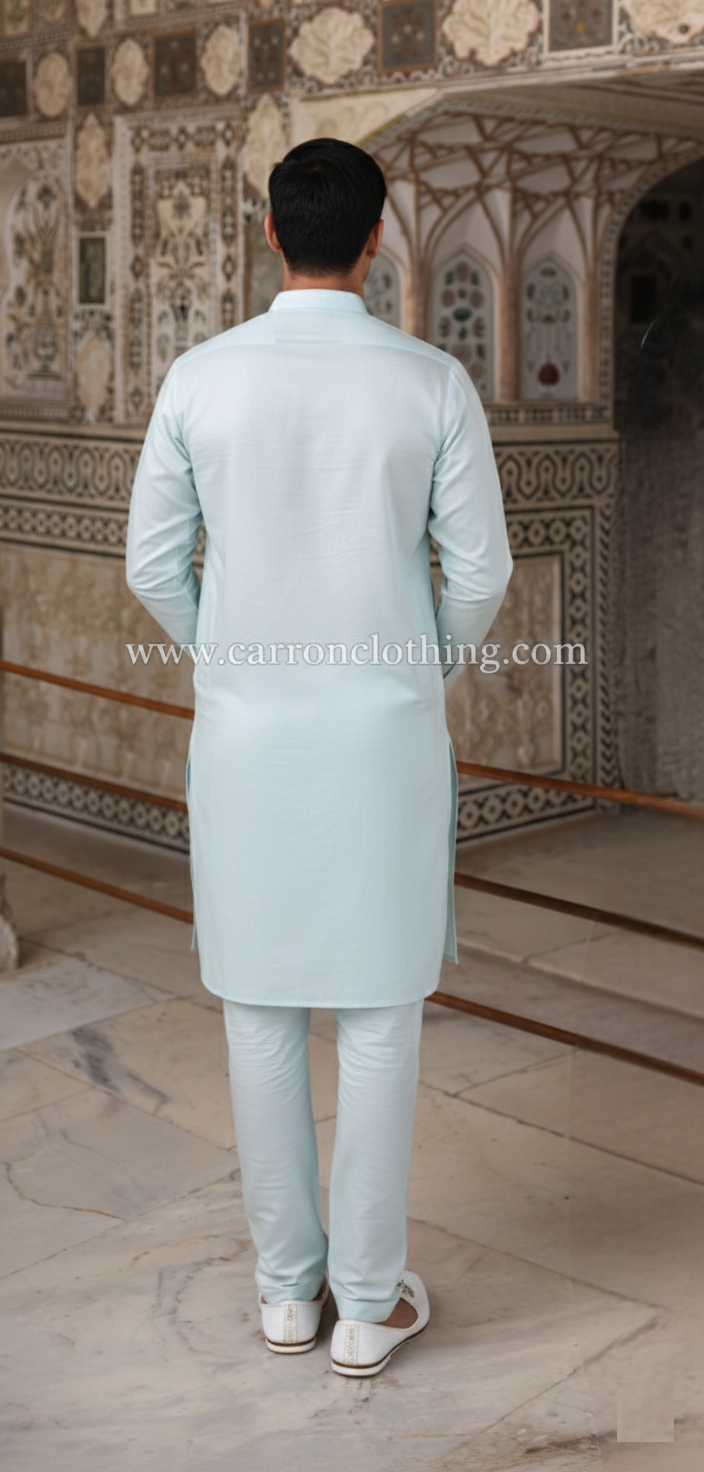 Aqua Colour Kurta Set(ME-MKUS_AW 10396 KF 29)