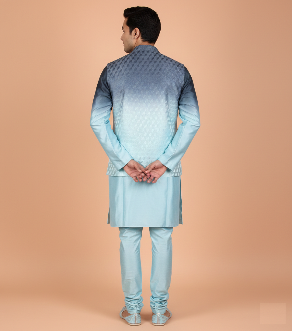 Sky Blue Colour Bundi Set(ME-MBUS_104)
