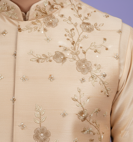 Beige Colour Bundi Set(ME-MBUS_123)