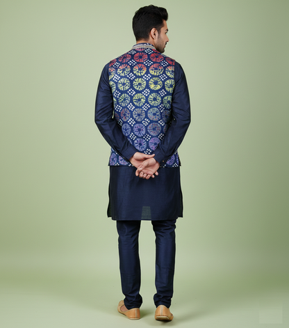 Blue Colour Bundi Set(ME-MBUS_1267 A)