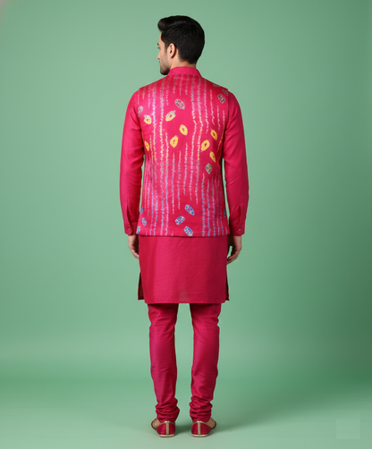 Rani Pink Colour Bundi Set(ME-MBUS_3226)