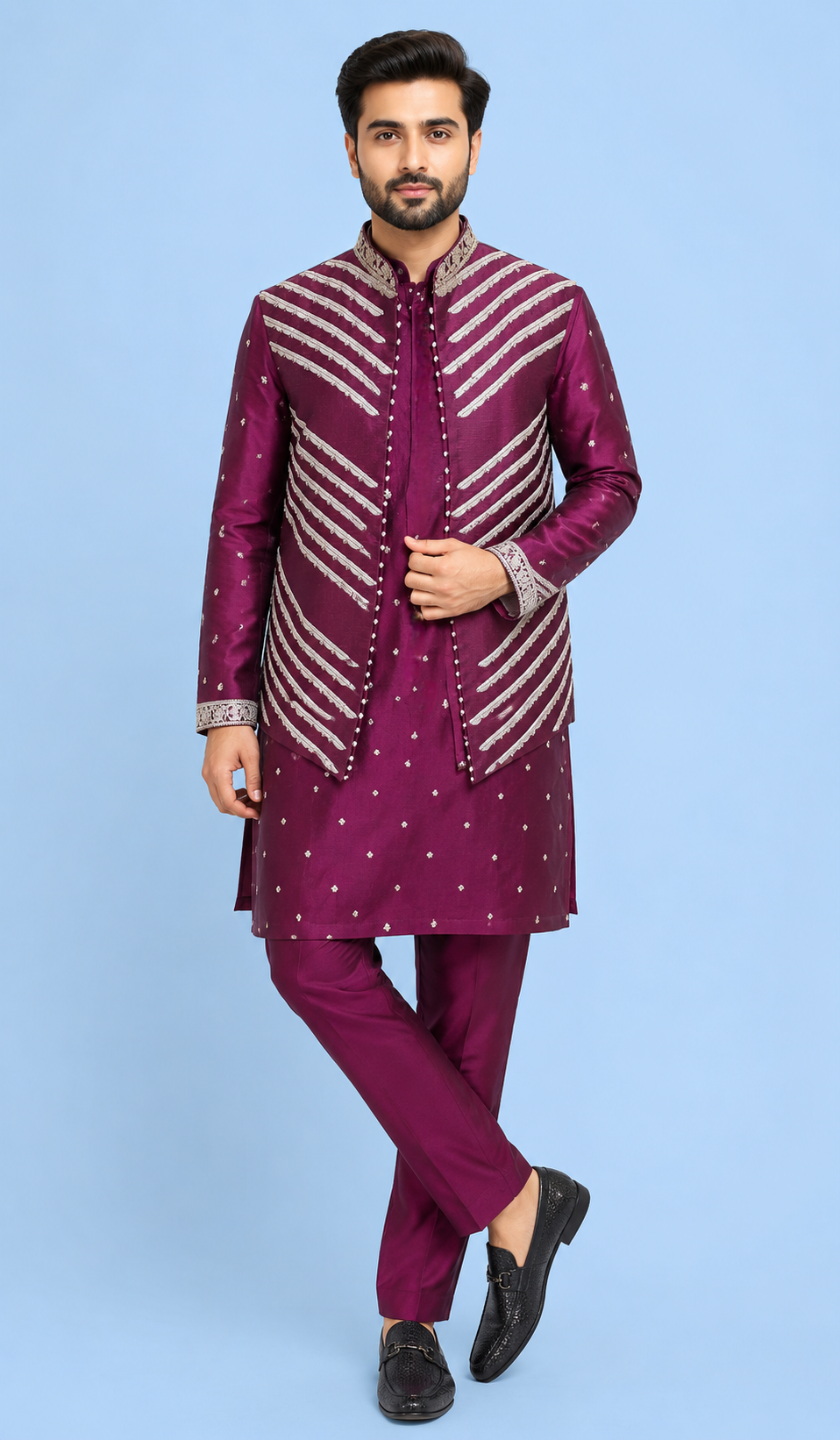 Wine Colour Bundi Set(ME-MBUS_70243)