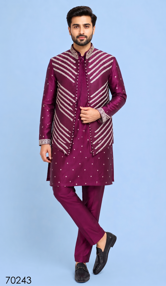 Wine Colour Bundi Set(ME-MBUS_70243)