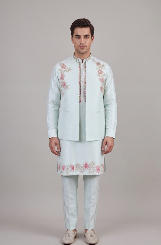 Sky Blue Colour Bundi Set(ME-MBUS_JK227)
