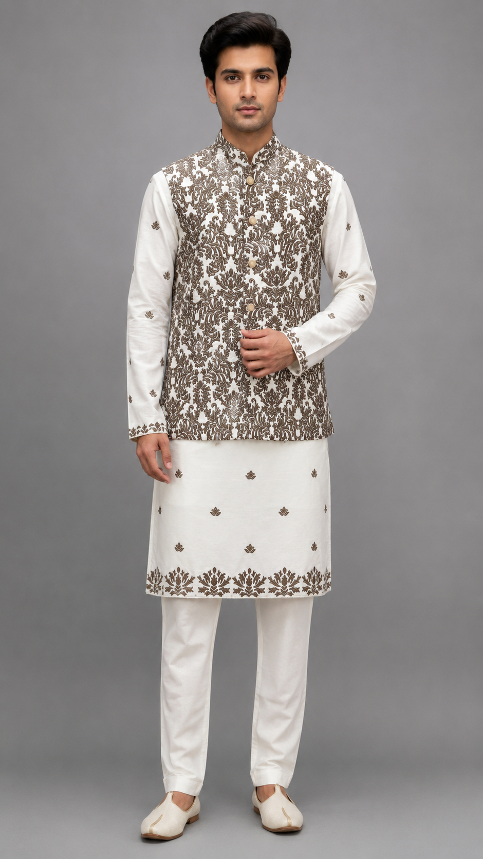 Ivory Colour Bundi Set(ME-MBUS_NC CUT 3)
