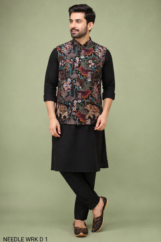 Black Colour Bundi Set(ME-MBUS_NEEDLEWRK D 1)